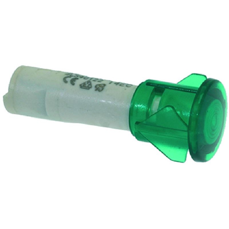 LAMPADA SPIA VERDE 250V    CODICE: 3221182