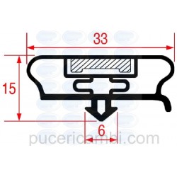 GUARNIZIONE AD INCASTRO 390x225 mm  3286071 