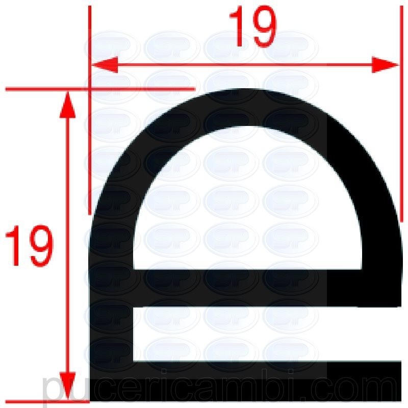 GUARNIZIONE PORTA FORNO - 3 mt  3286077 