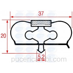 GUARNIZIONE AD INCASTRO 1017 - 2500 mm  3286096 