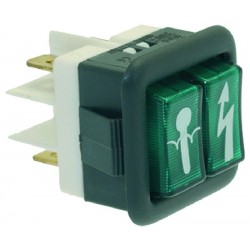 LAMPADA SPIA VERDE DOPPIA 16A 220V    CODICE: 3221370