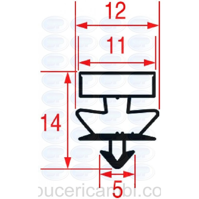 GUARNIZIONE SPORTELLO RONDA 585x425 mm  3286110 