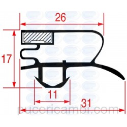 GUARNIZIONE AD INCASTRO 1590x580 mm  3286112 