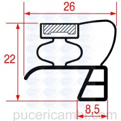 GUARNIZIONE AD INCASTRO 1002 - 2000 mm   3286122 