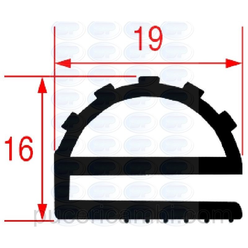 GUARNIZIONE PORTA CELLE - 7 m  3286142 