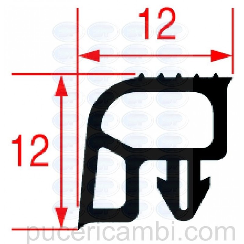 GUARNIZIONE PER PORTA BANCO - 12 m  3286540 