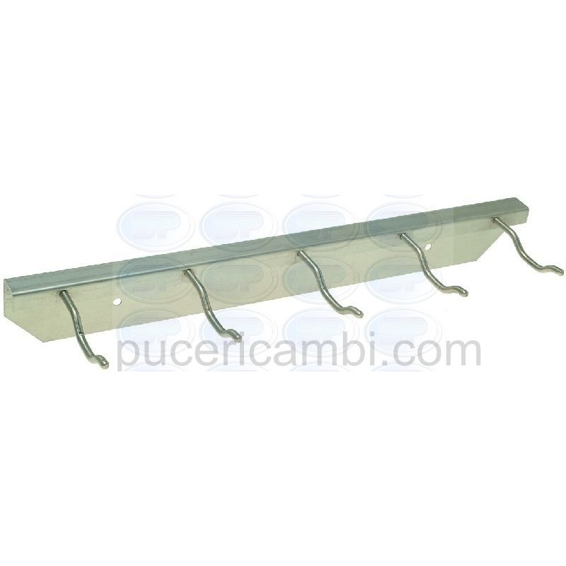 SUPPORTO INOX A PARETE 5 GANCI  3300043 