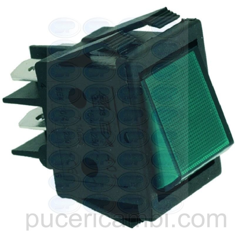 PULSANTE BIPOLARE VERDE 16A 250V 3319267  