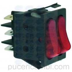 INTERRUTTORE DOPPIO ROSSO 16A 250V   3319304 