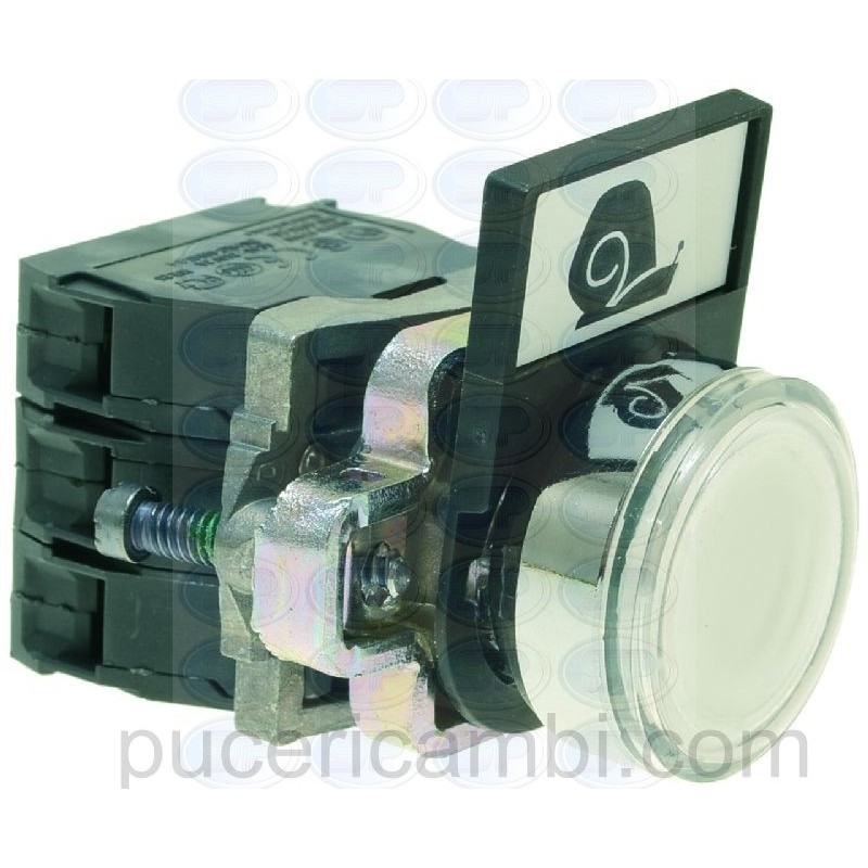 PULSANTE RASATO LUMINOSO BIANCO COMPLETO  3319460 