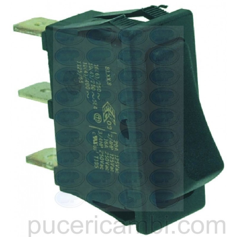DEVIATORE UNIPOLARE NERO 16A 250V  3319466 
