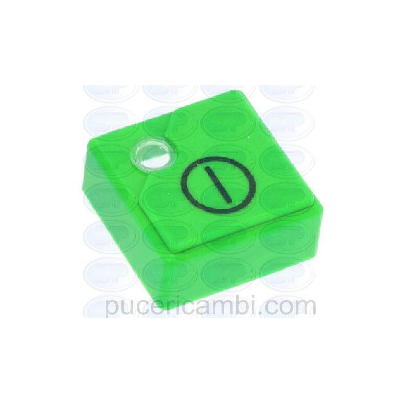 TASTO QUADRATO VERDE 23x23 mm "ON/OFF"  3319647 