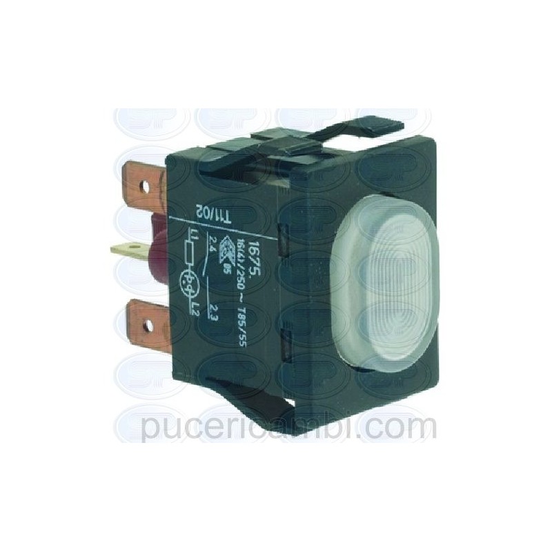 PULSANTE UNIPOLARE BIANCO 16A 250V  3319671 