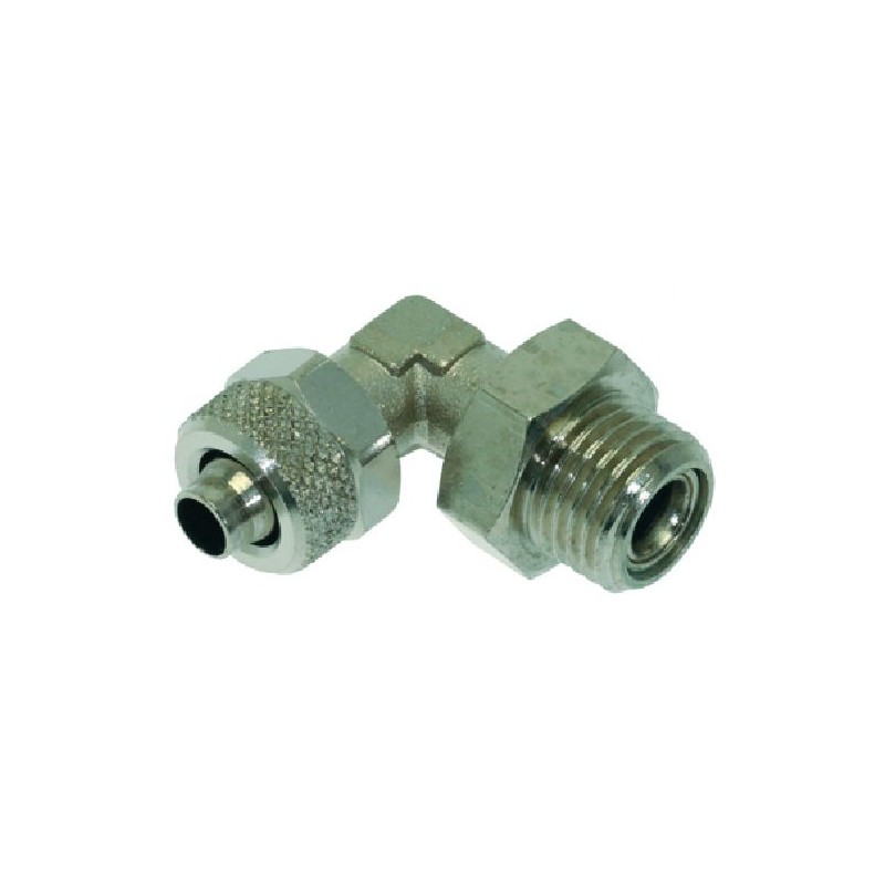 RACCORDO AD ANGOLO 1/4"M Ø 8/6 NICHEL  Cod. 3349353