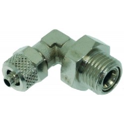 RACCORDO AD ANGOLO 1/4"M Ø 6/4 NICHEL  Cod. 3349354