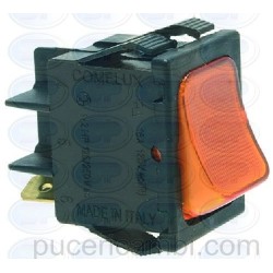 PULSANTE UNIPOLARE ARANCIO 16A 12V  3319762 