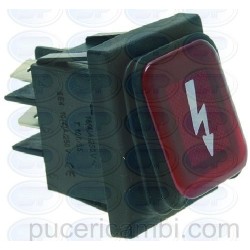 PULSANTE BIPOLARE ROSSO 16A 250V  3319769 