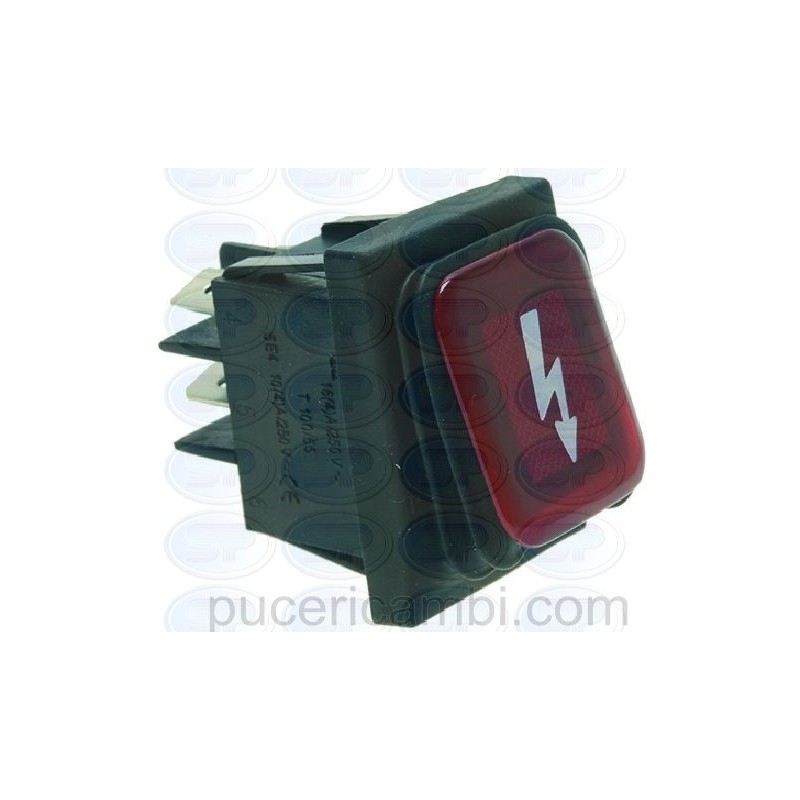 PULSANTE BIPOLARE ROSSO 16A 250V  3319769 