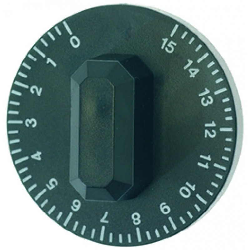 MANOPOLA NERA Ø 44 MM 0-15    CODICE: 3241349