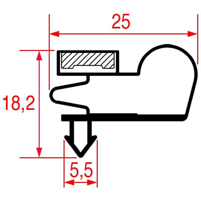 GUARNIZIONE AD INCASTRO 630X425 MM    CODICE: 3186556