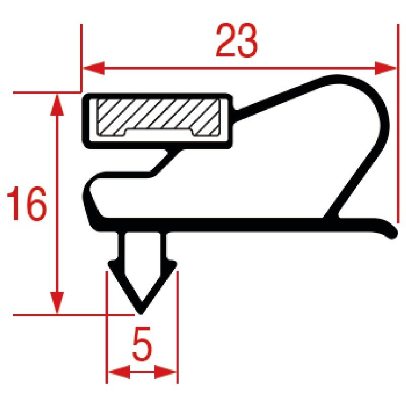 GUARNIZIONE AD INCASTRO 1545X630 MM    CODICE: 3186722