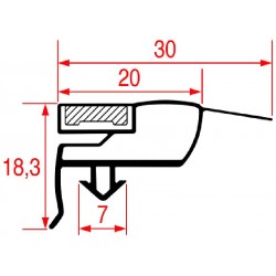 GUARNIZIONE AD INCASTRO 1540X640 MM    CODICE: 3186741