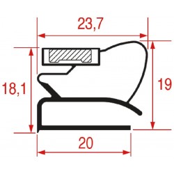 GUARNIZIONE MEZZO BORDO 2005 - 2000 MM    CODICE: 3186867