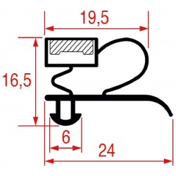 GUARNIZIONE AD INCASTRO 1003 - 2000 MM    CODICE: 3186876