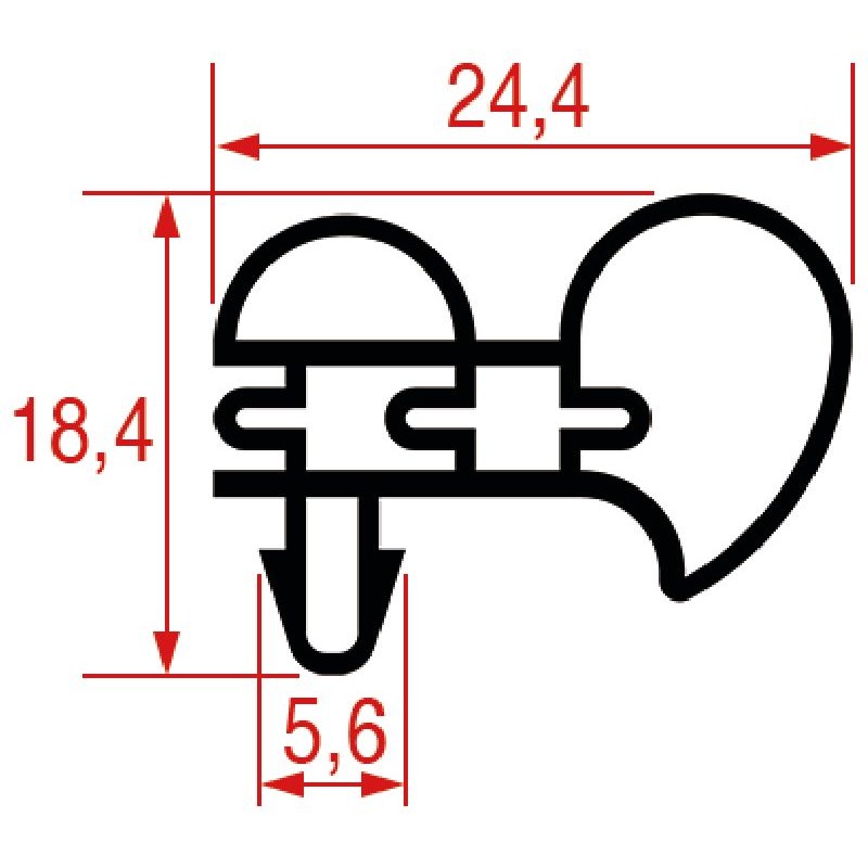 GUARNIZIONE AD INCASTRO 1027 - 2000 MM    CODICE: 3186880