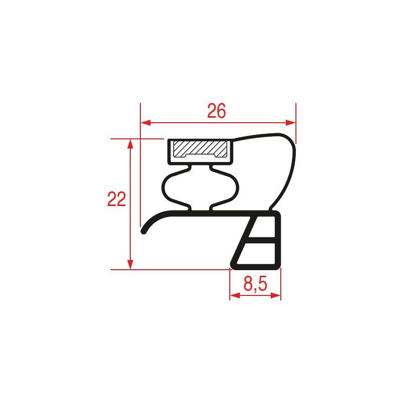 GUARNIZIONE AD INCASTRO 400X300 MM    CODICE: 3186955