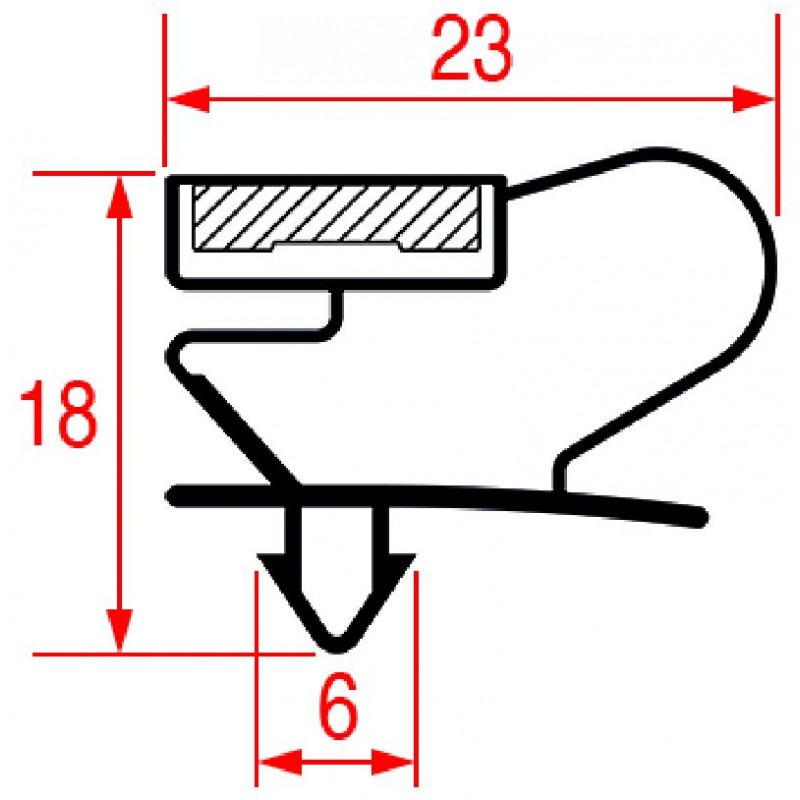 GUARNIZIONE AD INCASTRO 771X668 MM    CODICE: 3786005