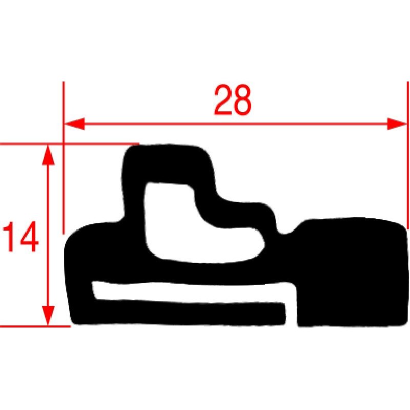 GUARNIZIONE CARRELLO FORNO 700 MM    CODICE: 3786062