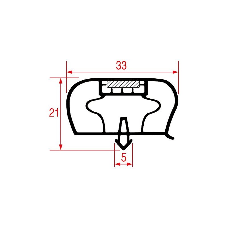 GUARNIZIONE AD INCASTRO 455X185 MM    CODICE: 3786276