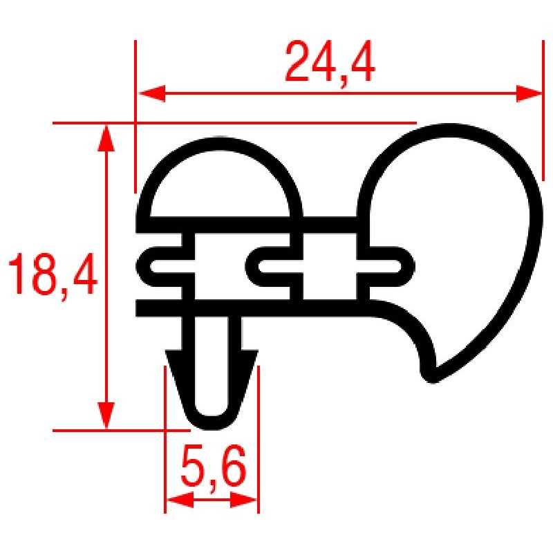 GUARNIZIONE AD INCASTRO 550X450 MM    CODICE: 3786445