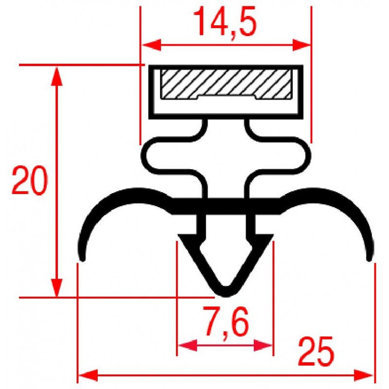 GUARNIZIONE AD INCASTRO 643X410 MM    CODICE: 5031060