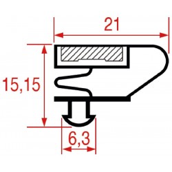 GUARNIZIONE AD INCASTRO 1565X689 MM    CODICE: 5035801