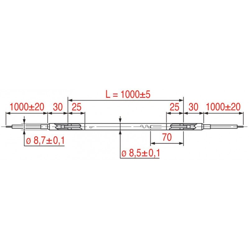 RESISTENZA CORAZZATA RSV-100 350W 230V  Cod. 3455434