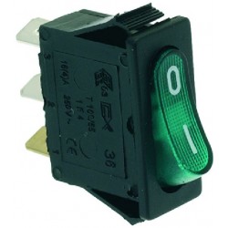 INTERRUTTORE UNIPOLARE VERDE 16A 250V  Cod. 1319203