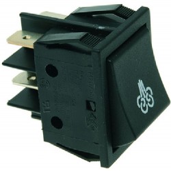 INTERRUTTORE BIPOLARE NERO 16A 250V  Cod. 1319605