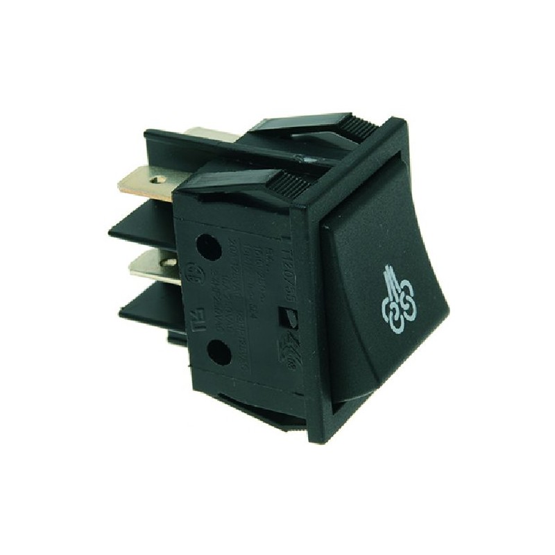 INTERRUTTORE BIPOLARE NERO 16A 250V  Cod. 1319605