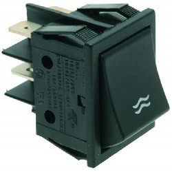 PULSANTE BIPOLARE NERO 16A 250V  Cod. 1319606