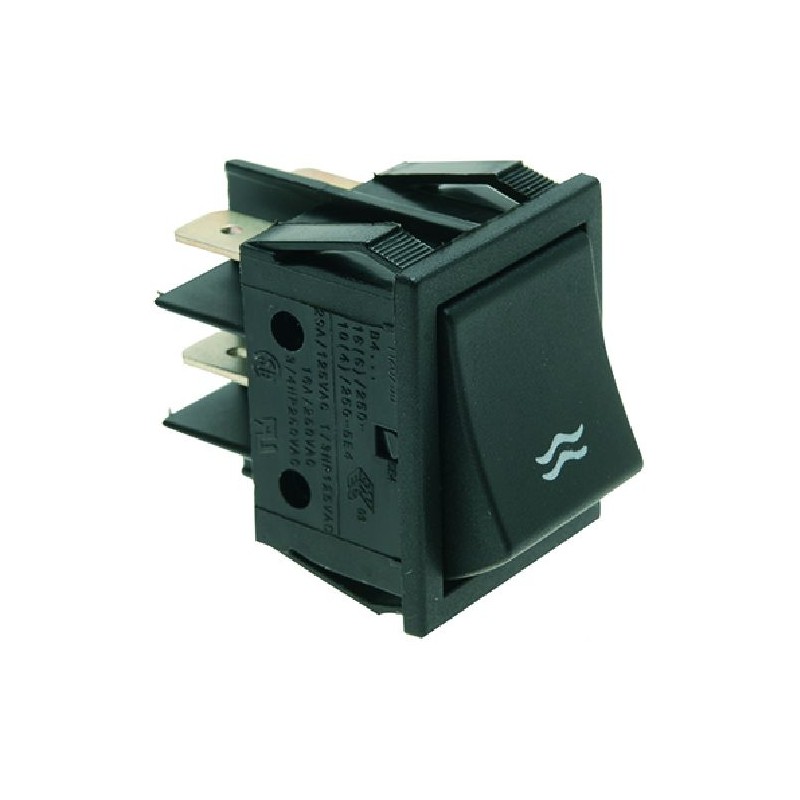 PULSANTE BIPOLARE NERO 16A 250V  Cod. 1319606