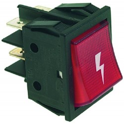 INTERRUTTORE BIPOLARE ROSSO 16A 250V  Cod. 1319612
