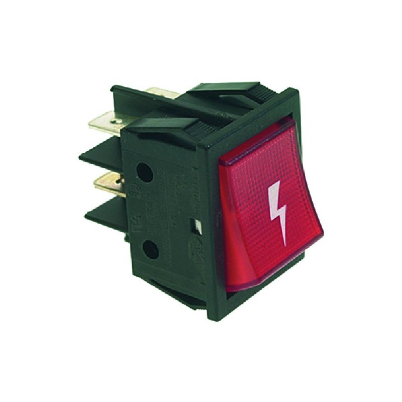 INTERRUTTORE BIPOLARE ROSSO 16A 250V  Cod. 1319612