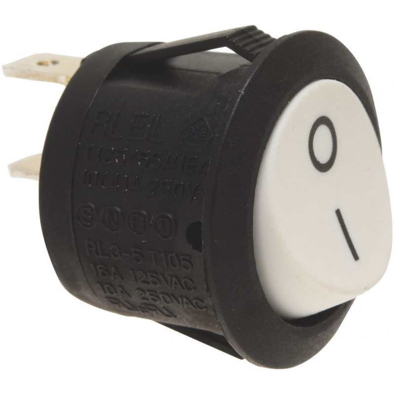 INTERRUTTORE UNIPOLARE NERO ø 20 mm  Cod. 1319655