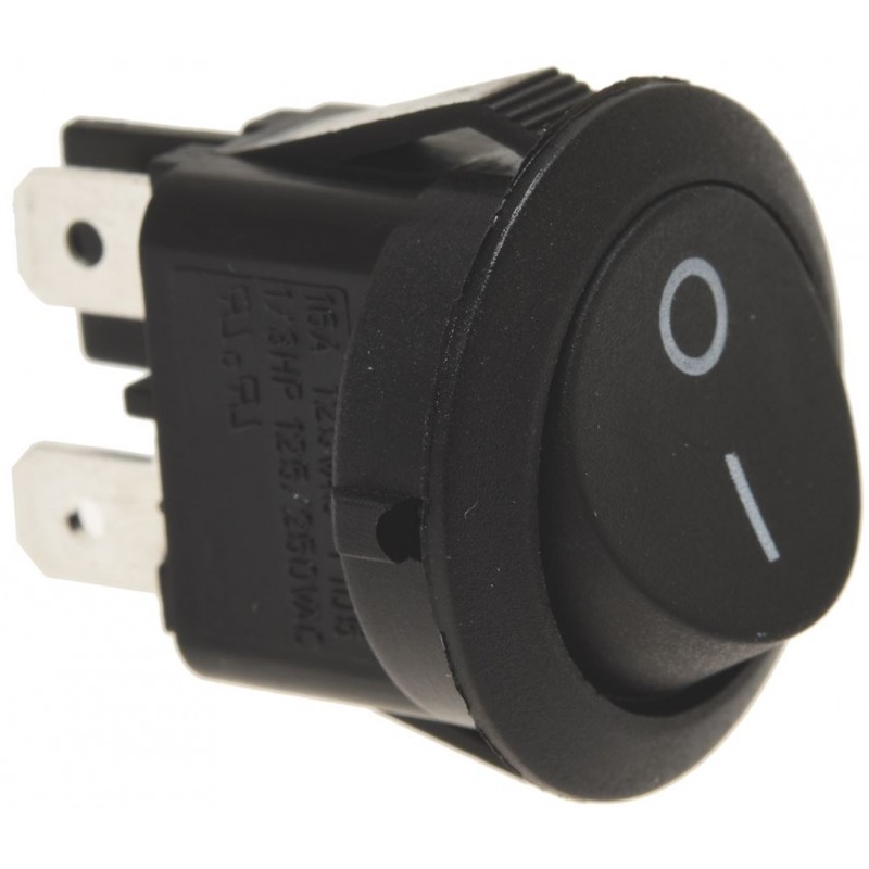 INTERRUTTORE UNIPOLARE NERO ø 20 mm  Cod. 1319660