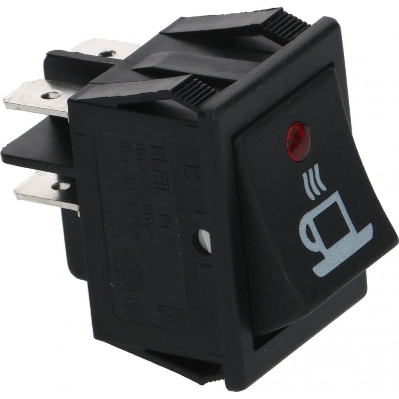 INTERRUTTORE BIPOLARE NERO 16A 250V  Cod. 1319809