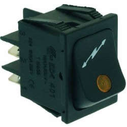 INTERRUTTORE BIPOLARE NERO 16A 250V  Cod. 1319862