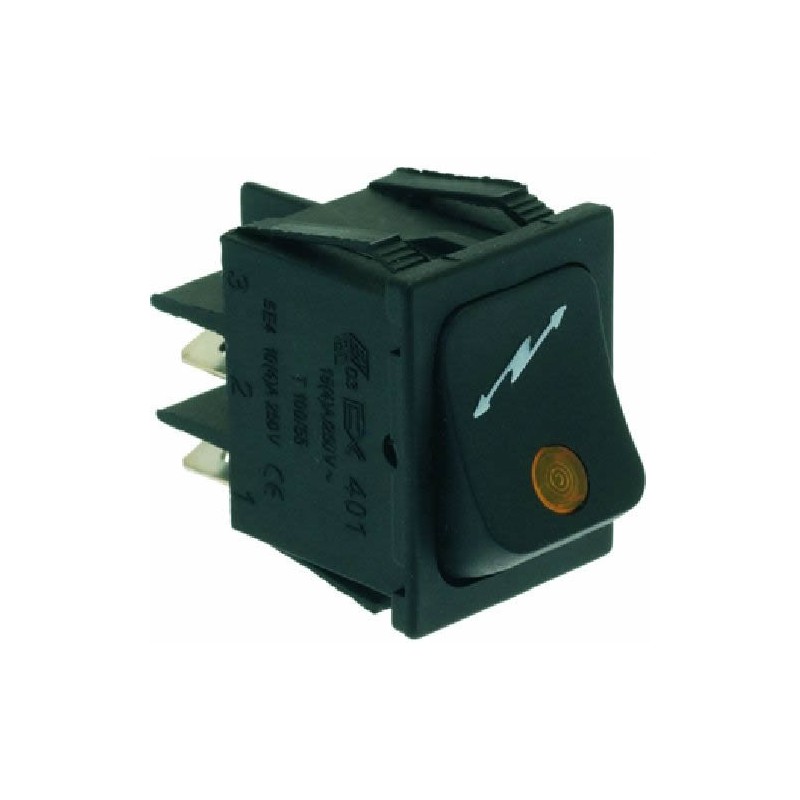 INTERRUTTORE BIPOLARE NERO 16A 250V  Cod. 1319862