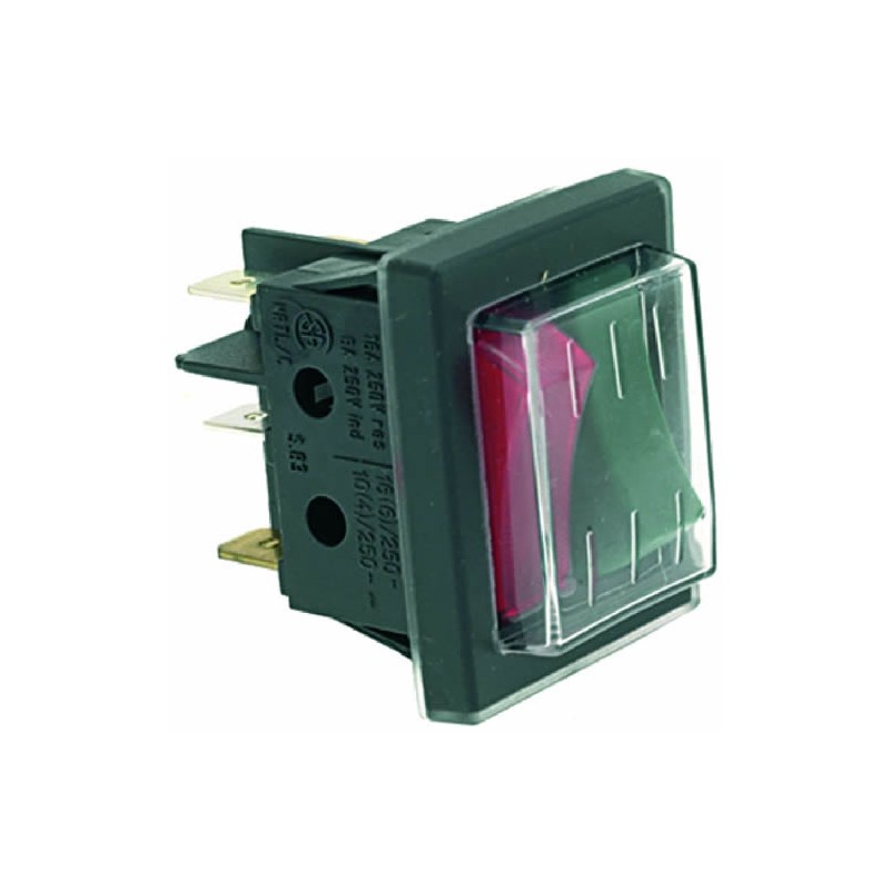 PULSANTE DOPPIO NERO-ROSSO 16A 250V  Cod. 1319933